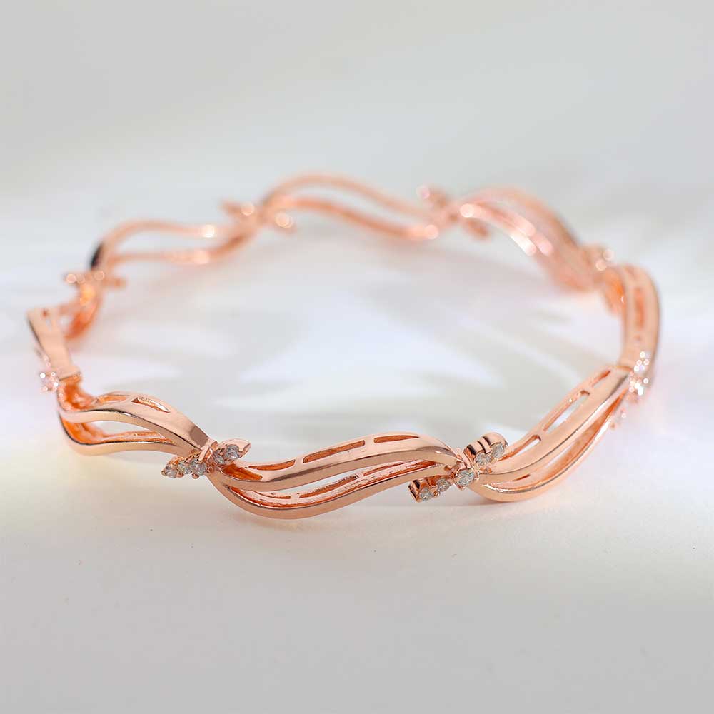 Rose Wave Rosegold Bangles - Image 4