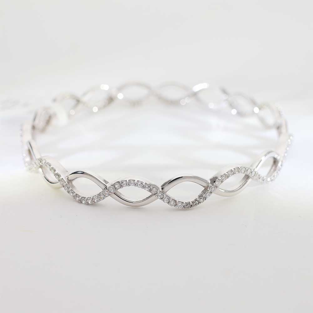 Infinity Glow Silver Bangles - Image 6