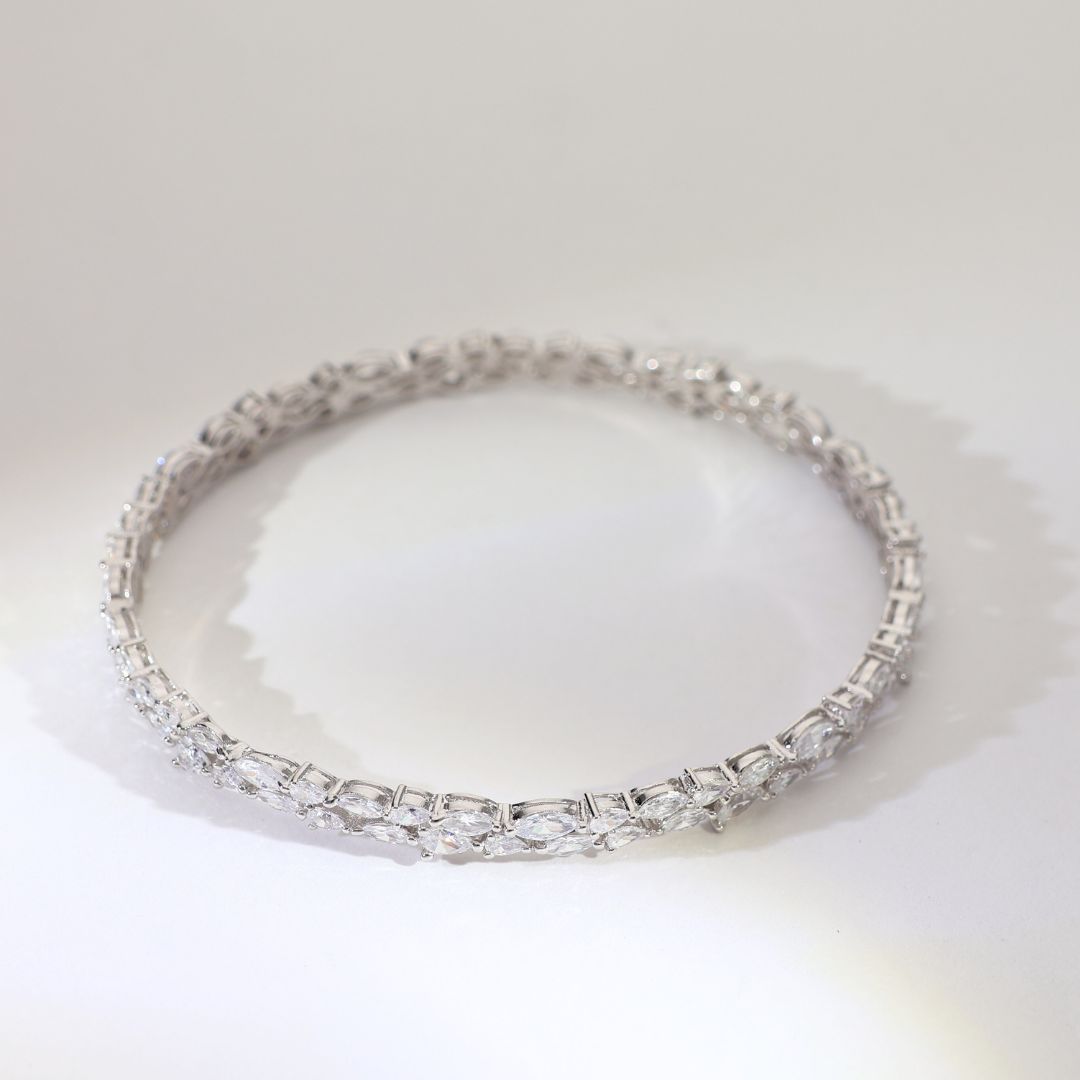 Marquise Leaf Glow Bangles - Image 4