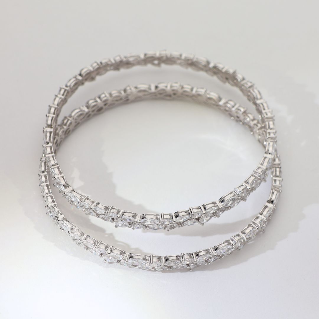 Marquise Leaf Glow Bangles - Image 3