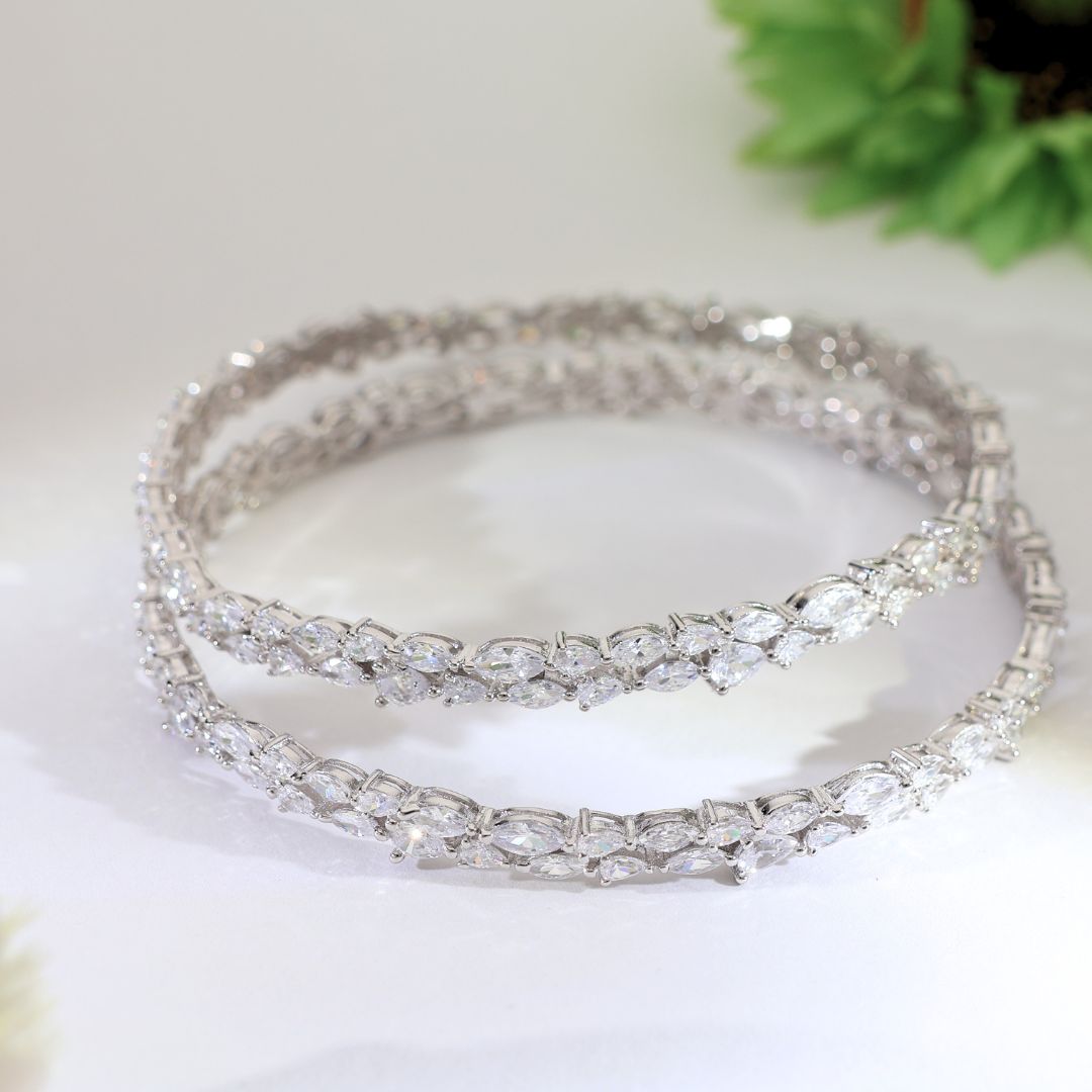 Marquise Leaf Glow Bangles - Image 5