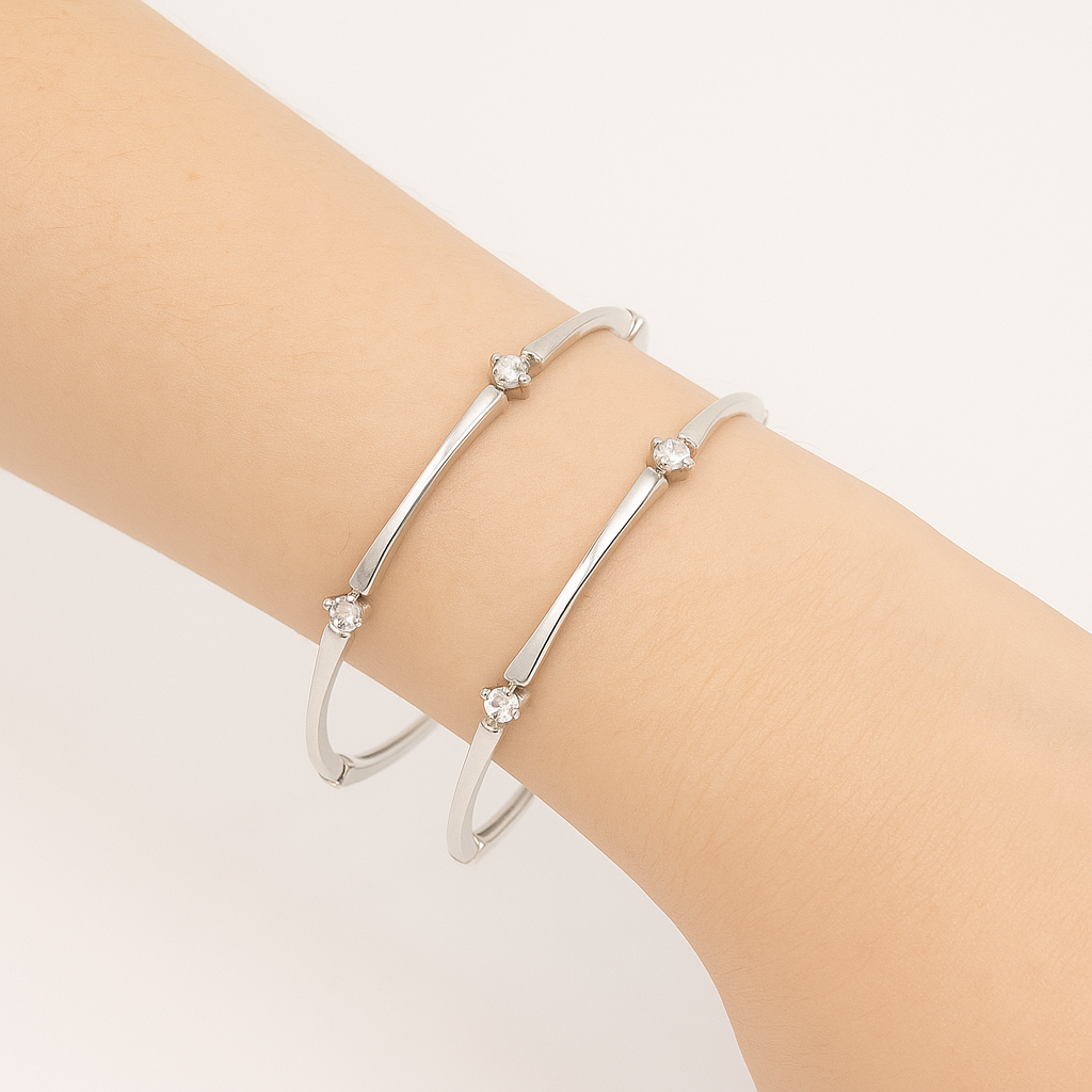 Daily Shine Silver Bangles