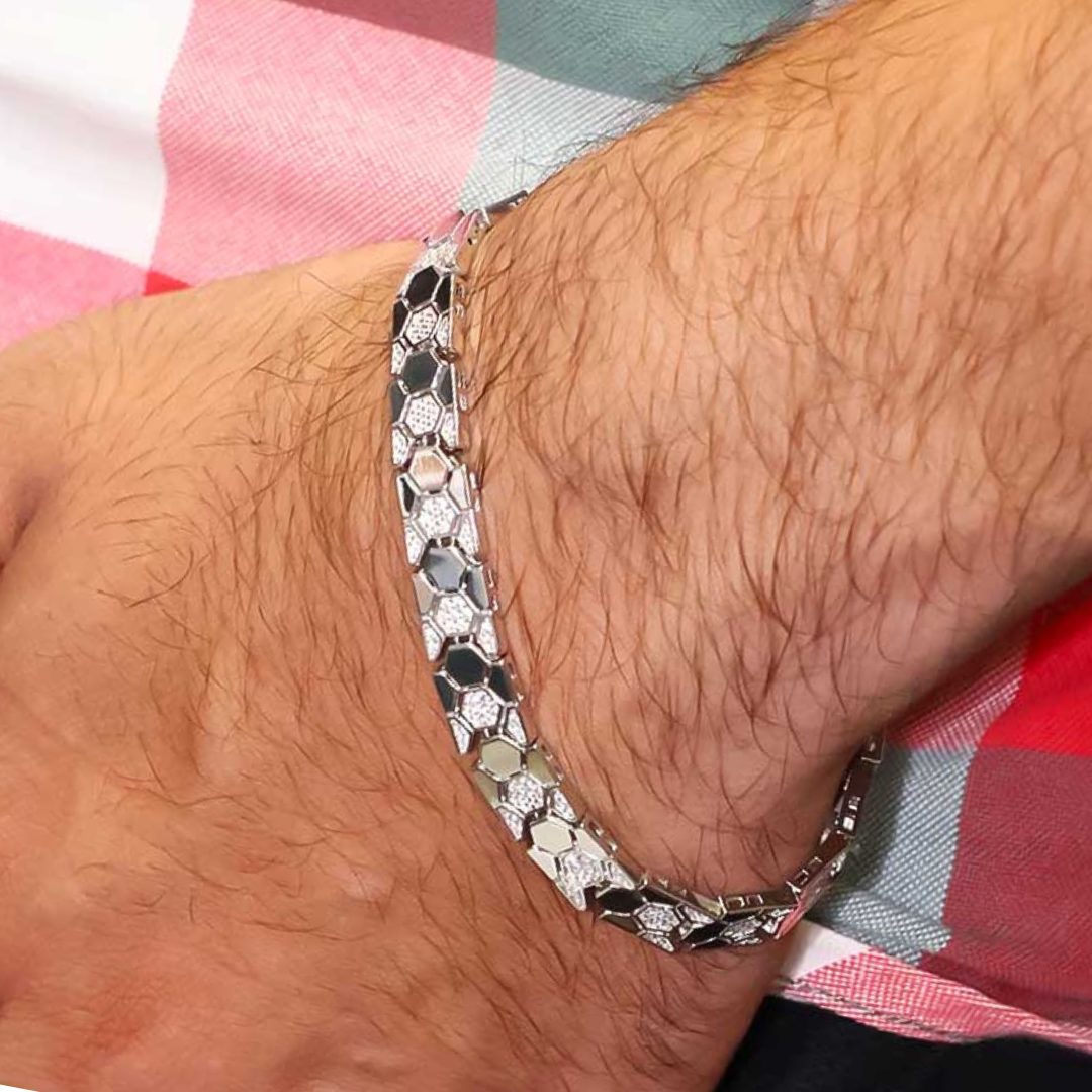 Ice Spark Hex gents bracelet