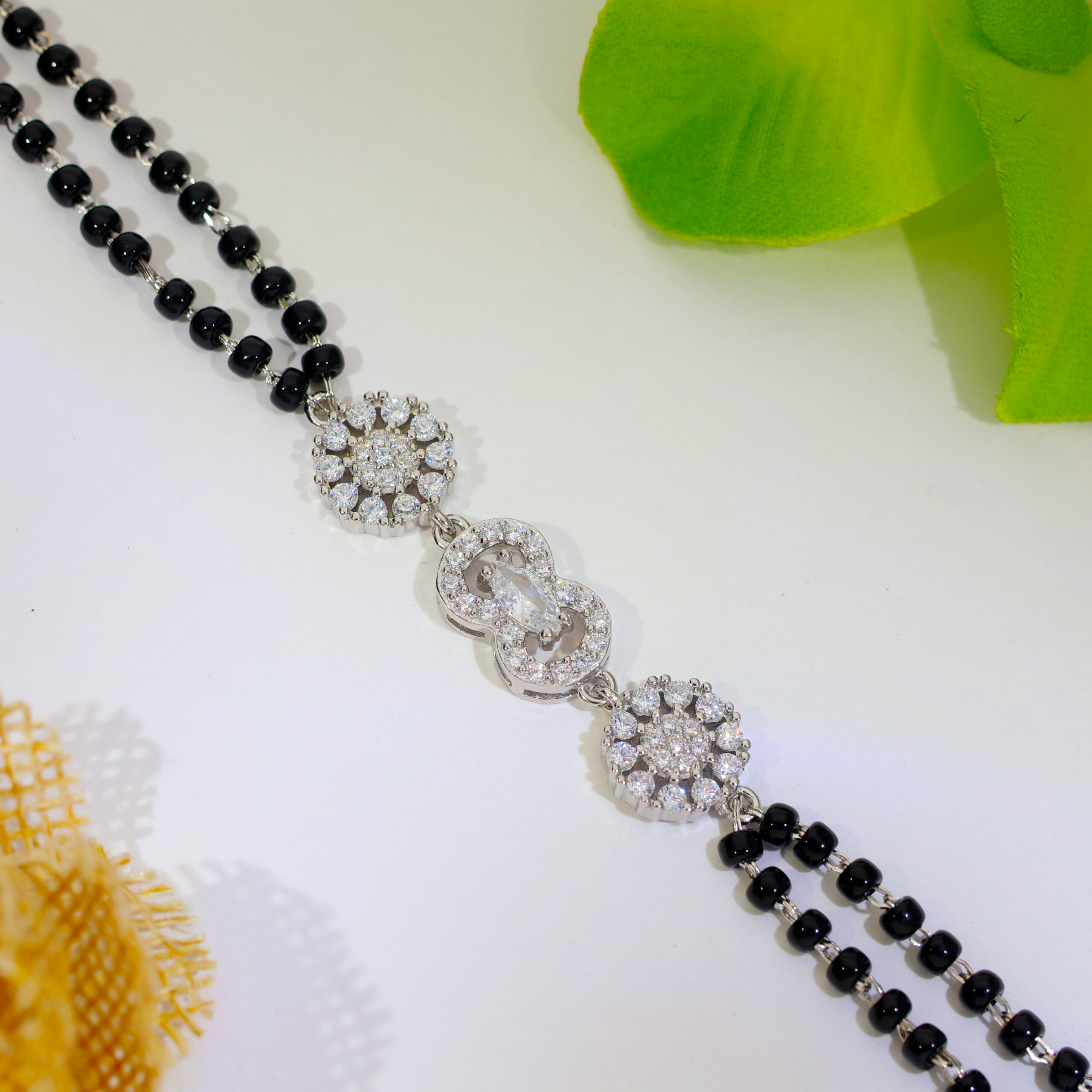 Floral Halo Link Mangalsutra ladies bracelet - Image 5