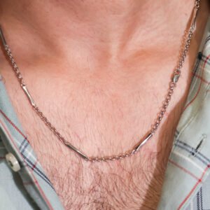 Line & Loop silver chain