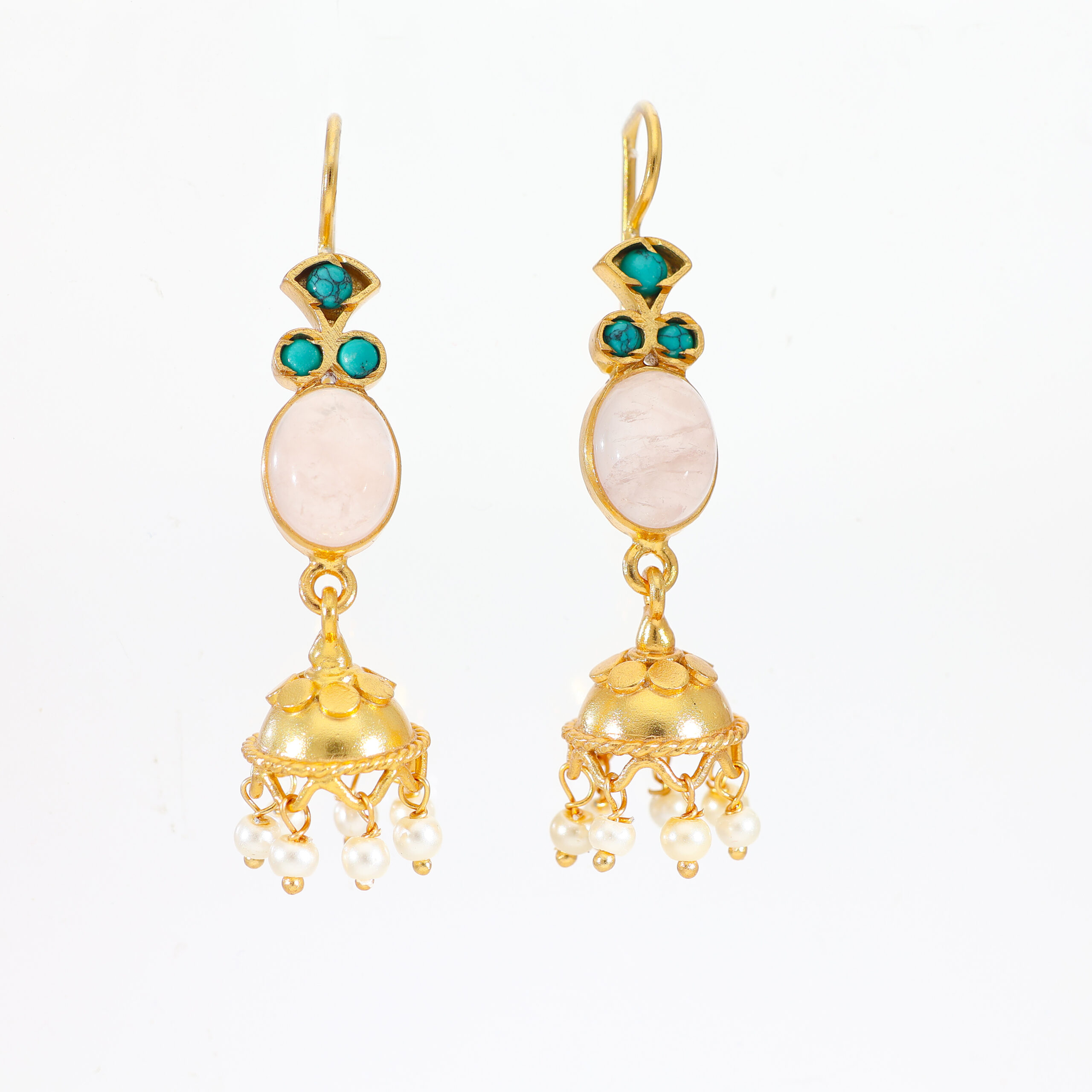 Royal Fringe Kundan Earrings - Image 2