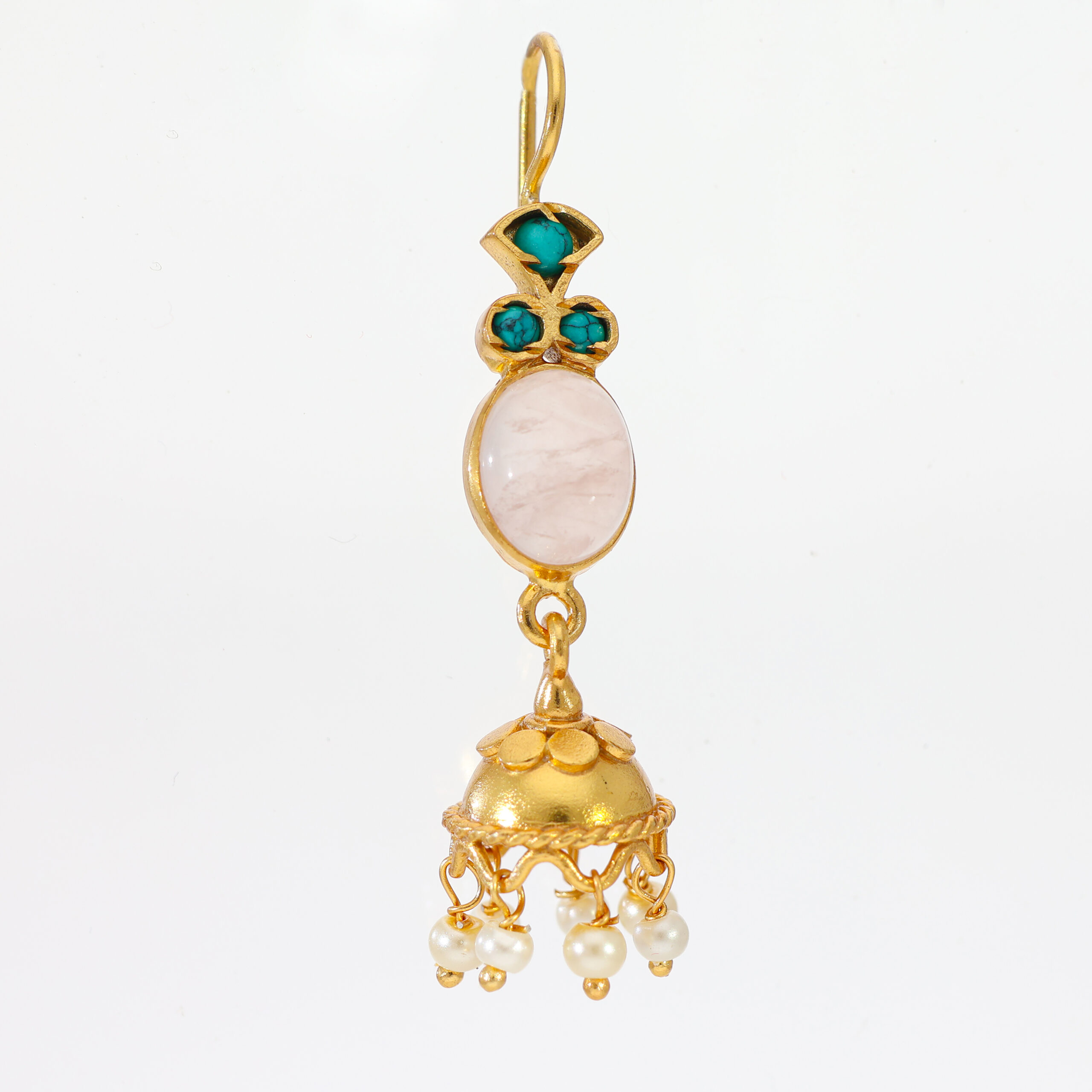 Royal Fringe Kundan Earrings - Image 3