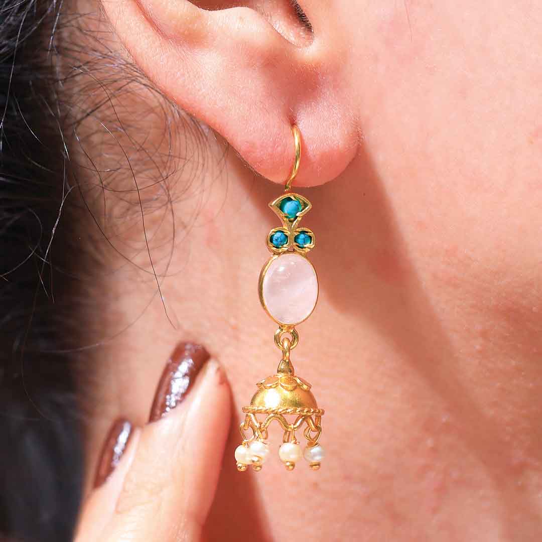 Royal Fringe Kundan Earrings