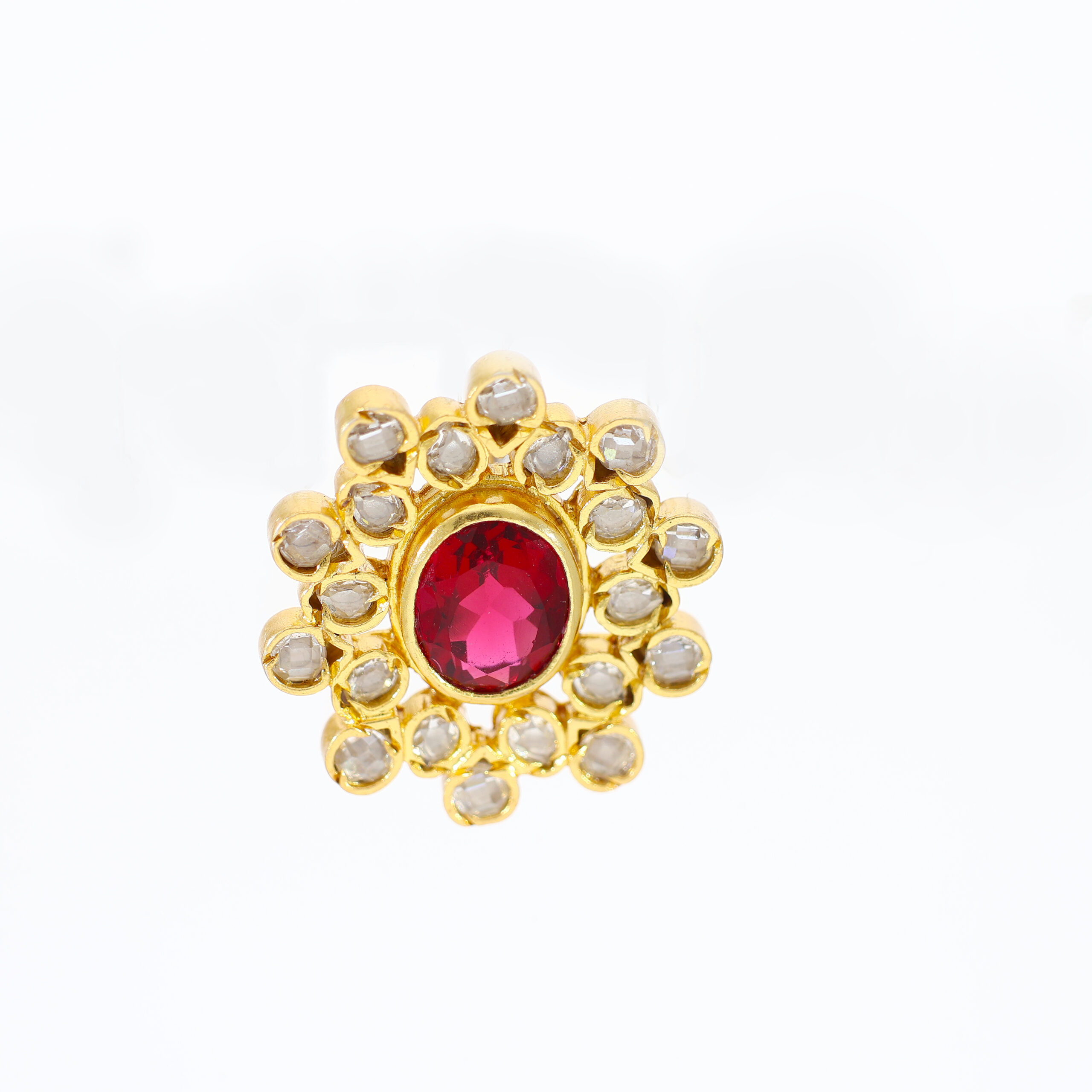 Ruby Halo Kundan Earrings - Image 3