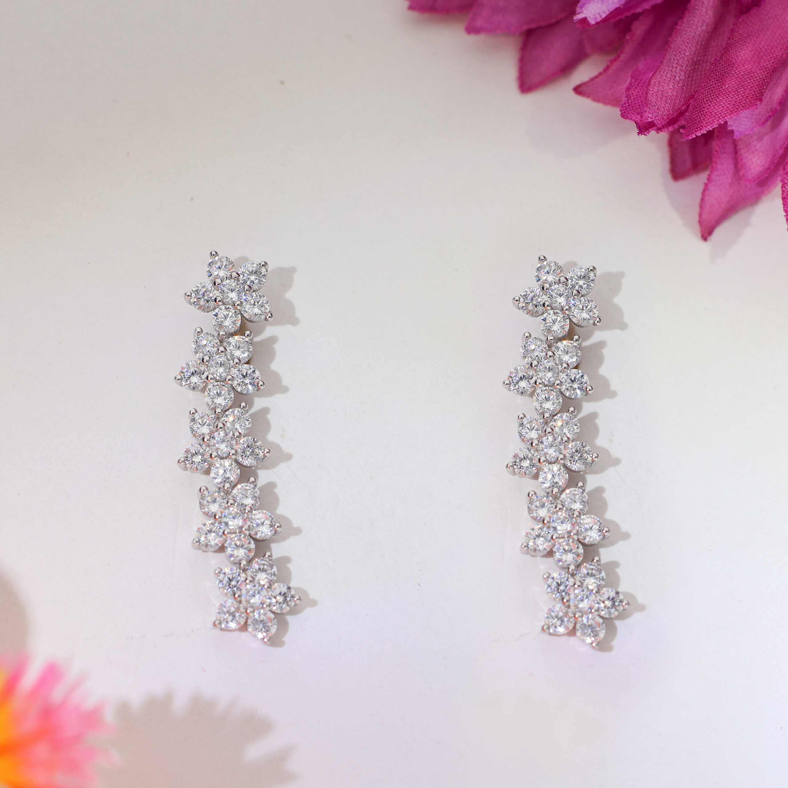 Star Bloom Row ladies Ear Cuffs - Image 3