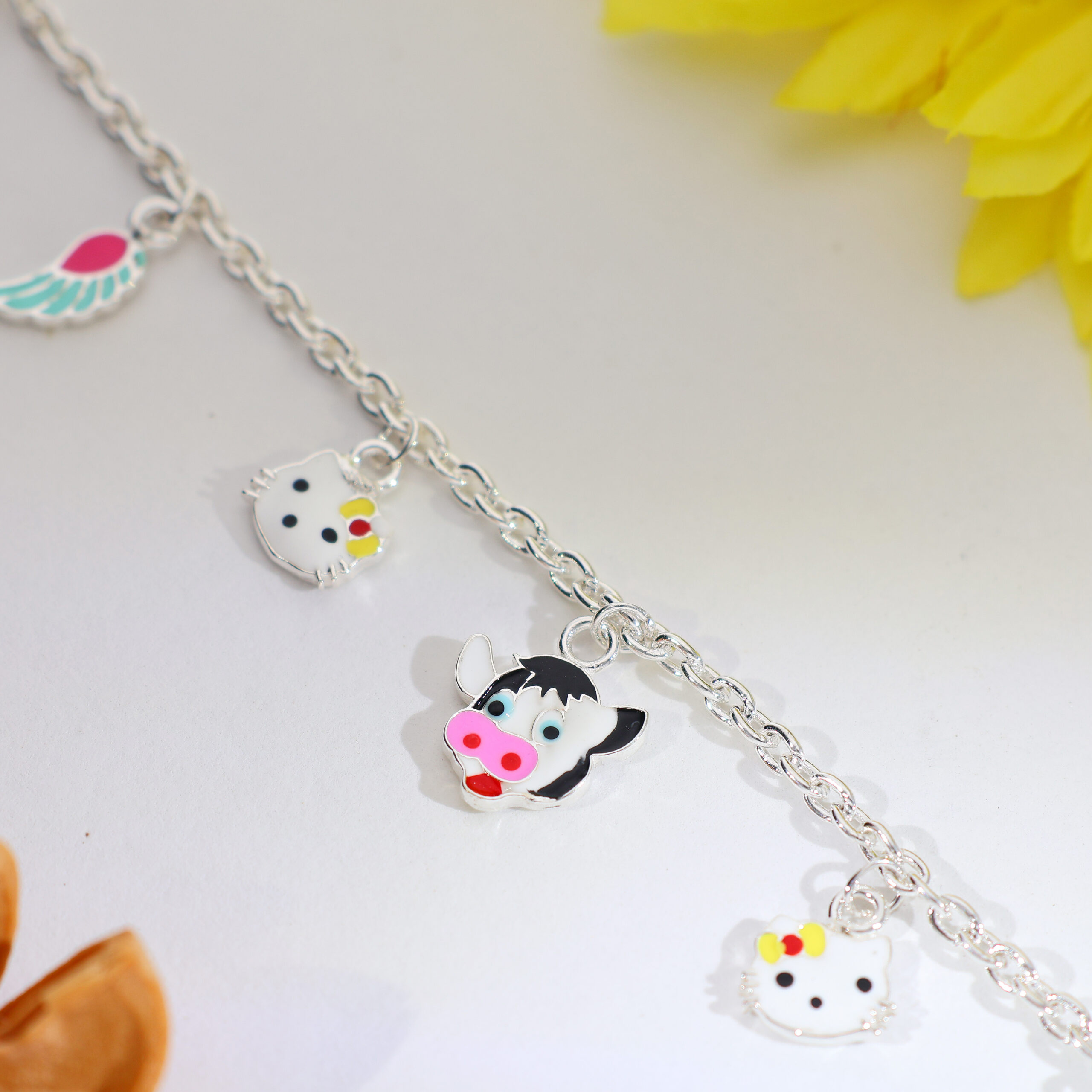Moo & Kitty Charms baby bracelets