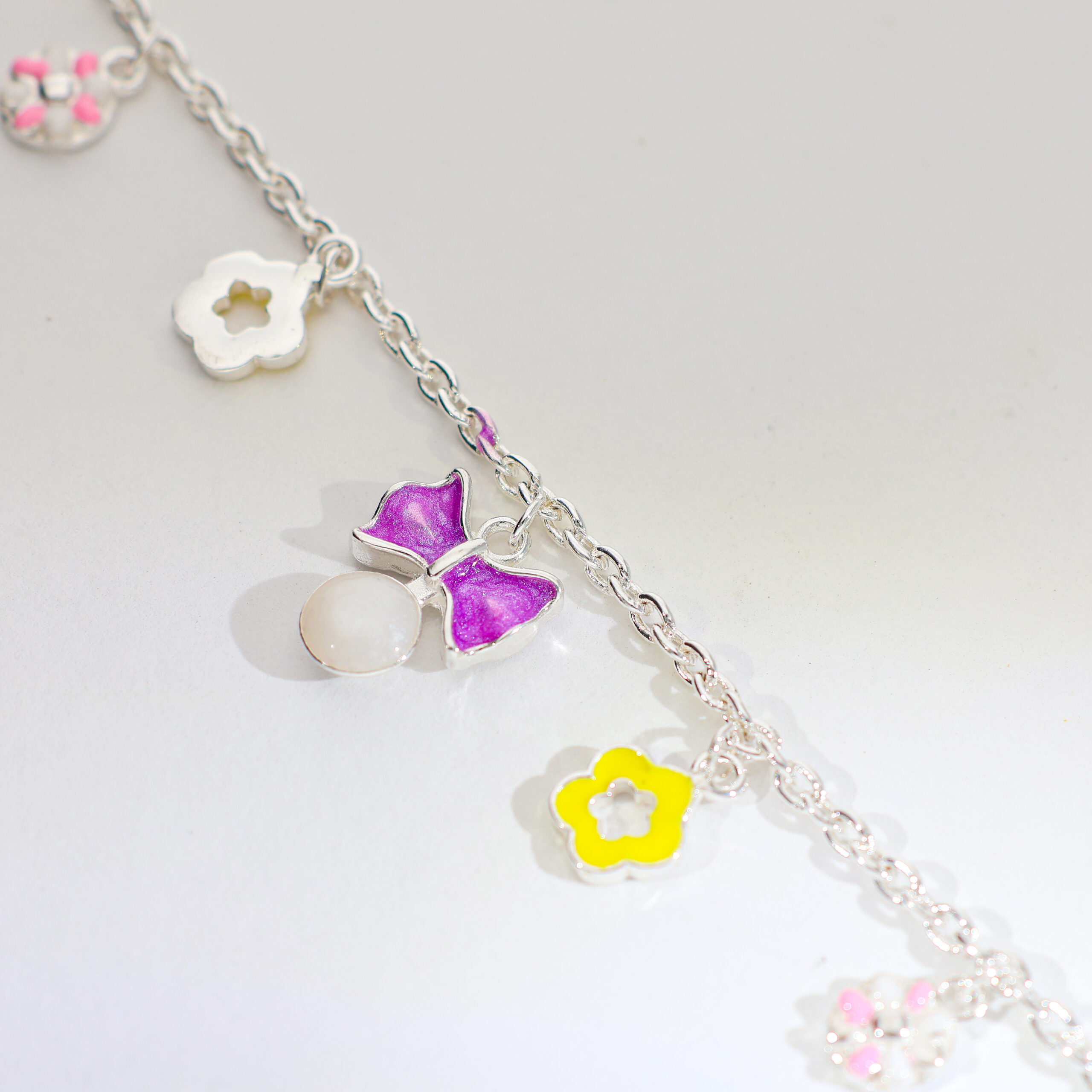 Purple Bow Bloom baby bracelets - Image 3