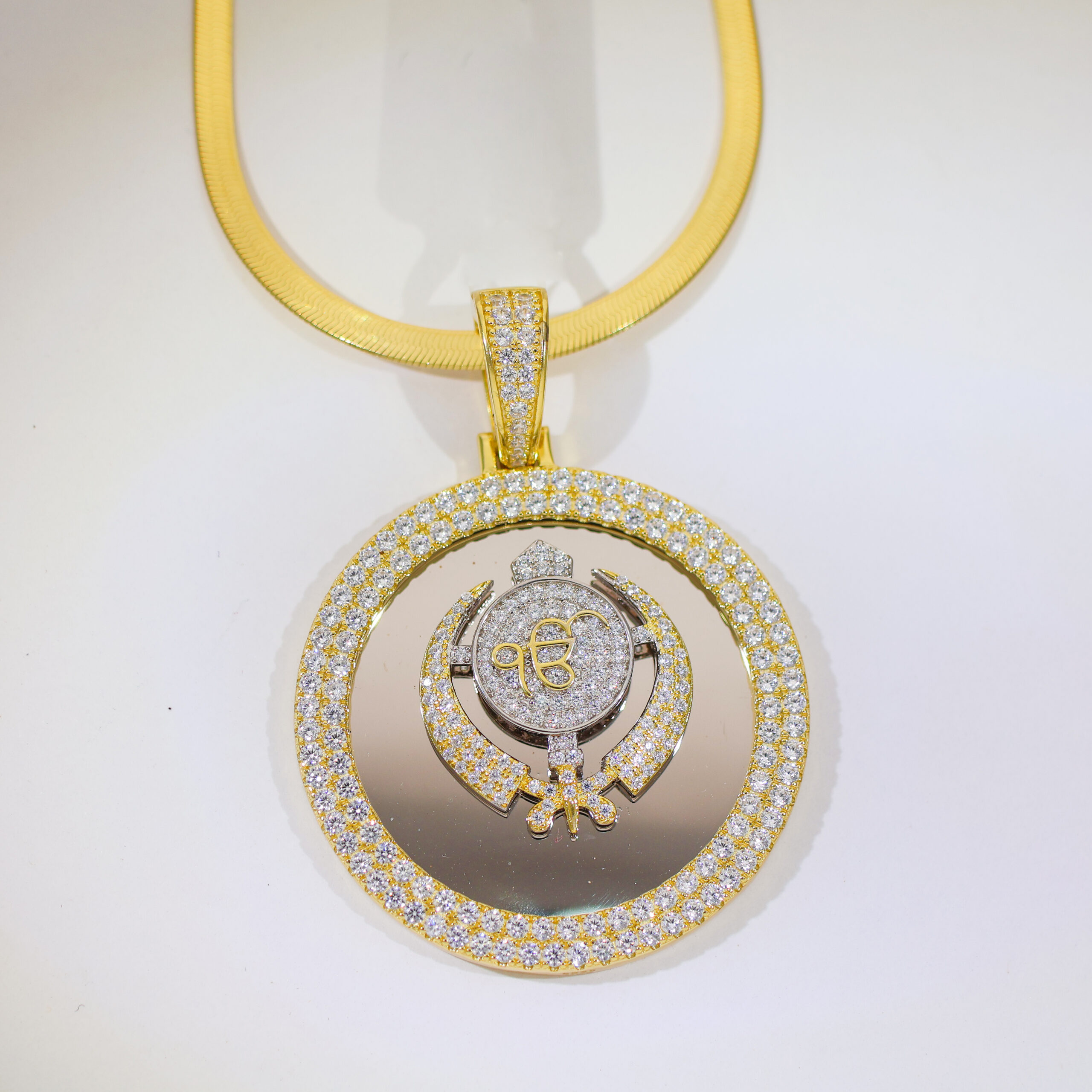 Ik Onkar Halo God Pendant/ Without Chain - Image 2