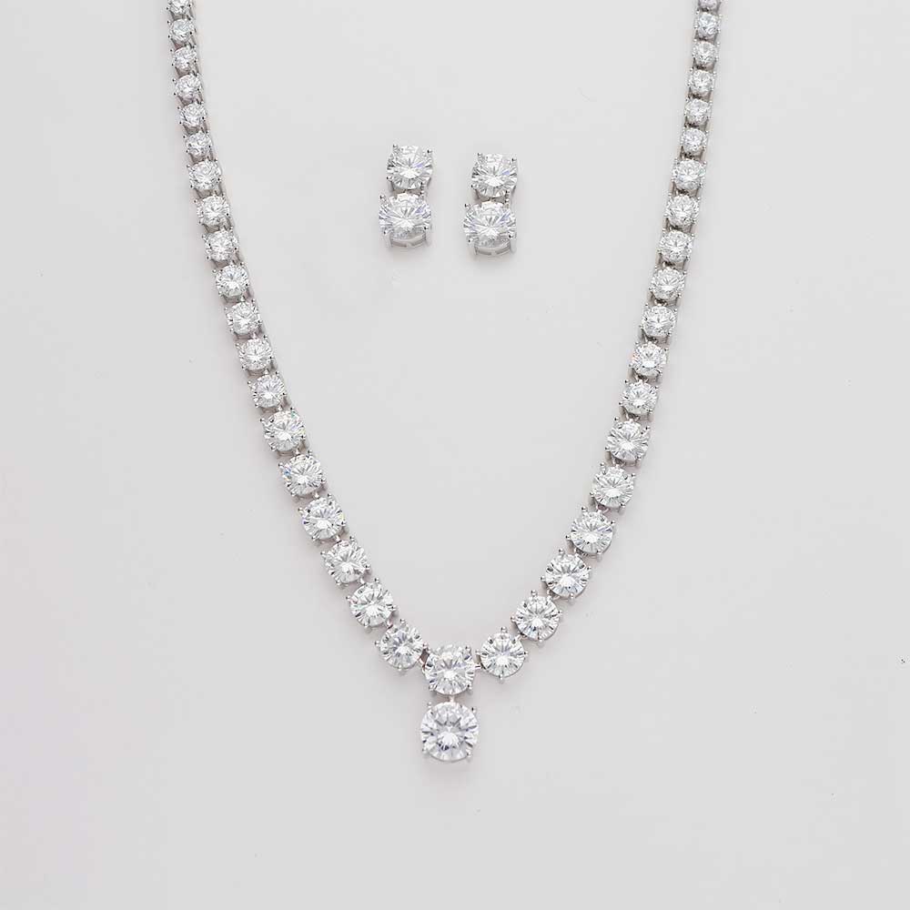 Classic Solitaire Line necklace set - Image 2