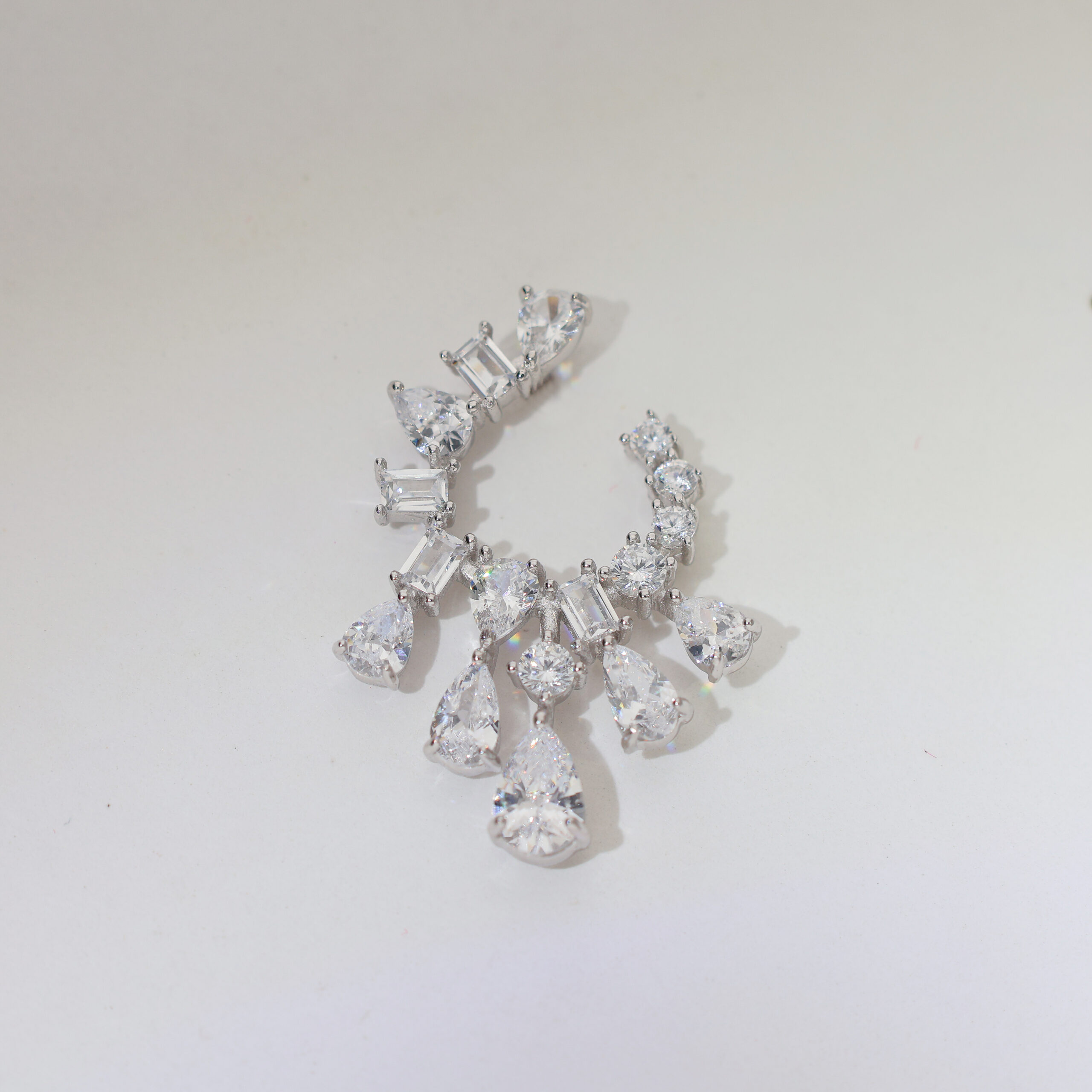 Crystal Dew Drop Ladies Earring - Image 3