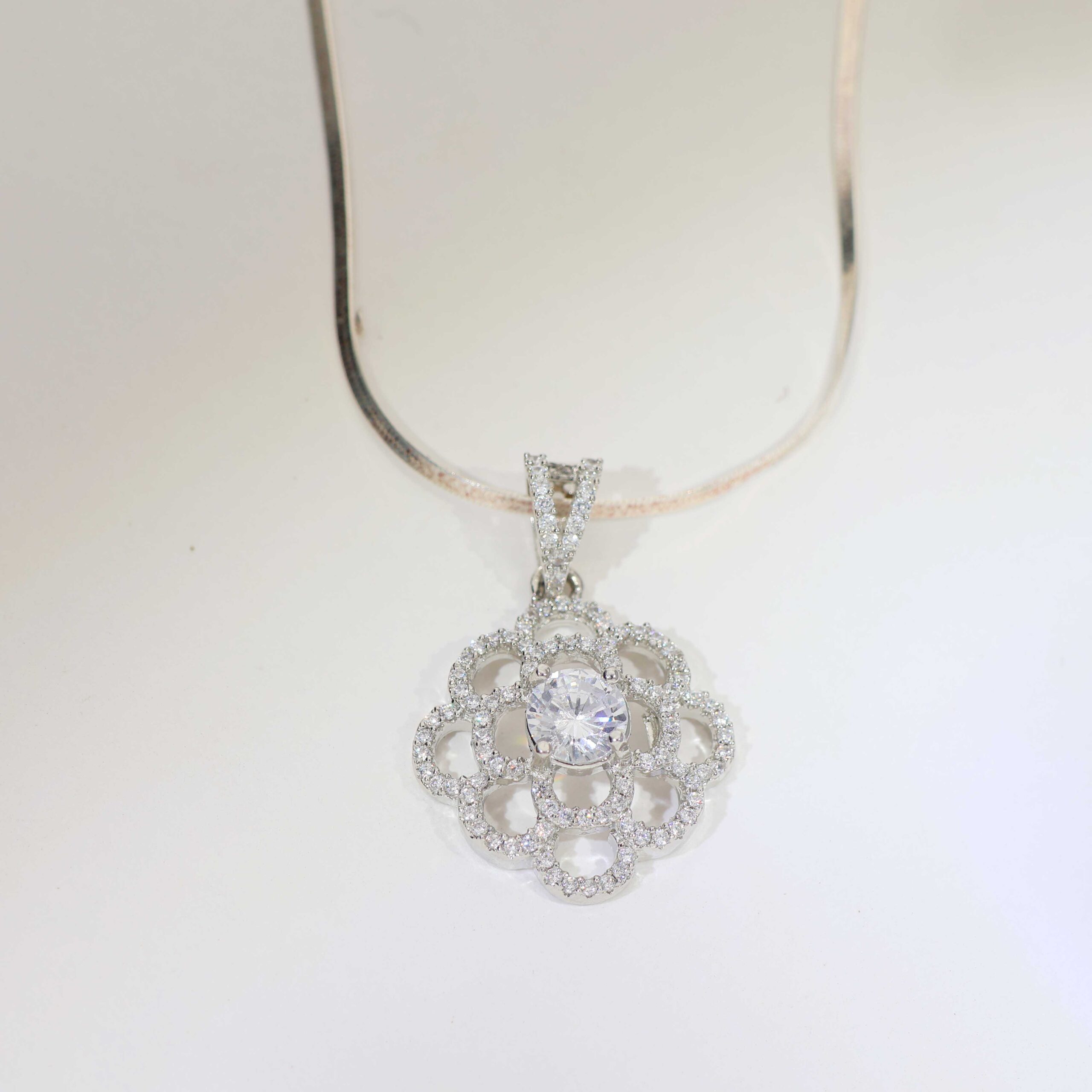 Twinkle Rosy Web Pendant Set/ Without Chain - Image 3