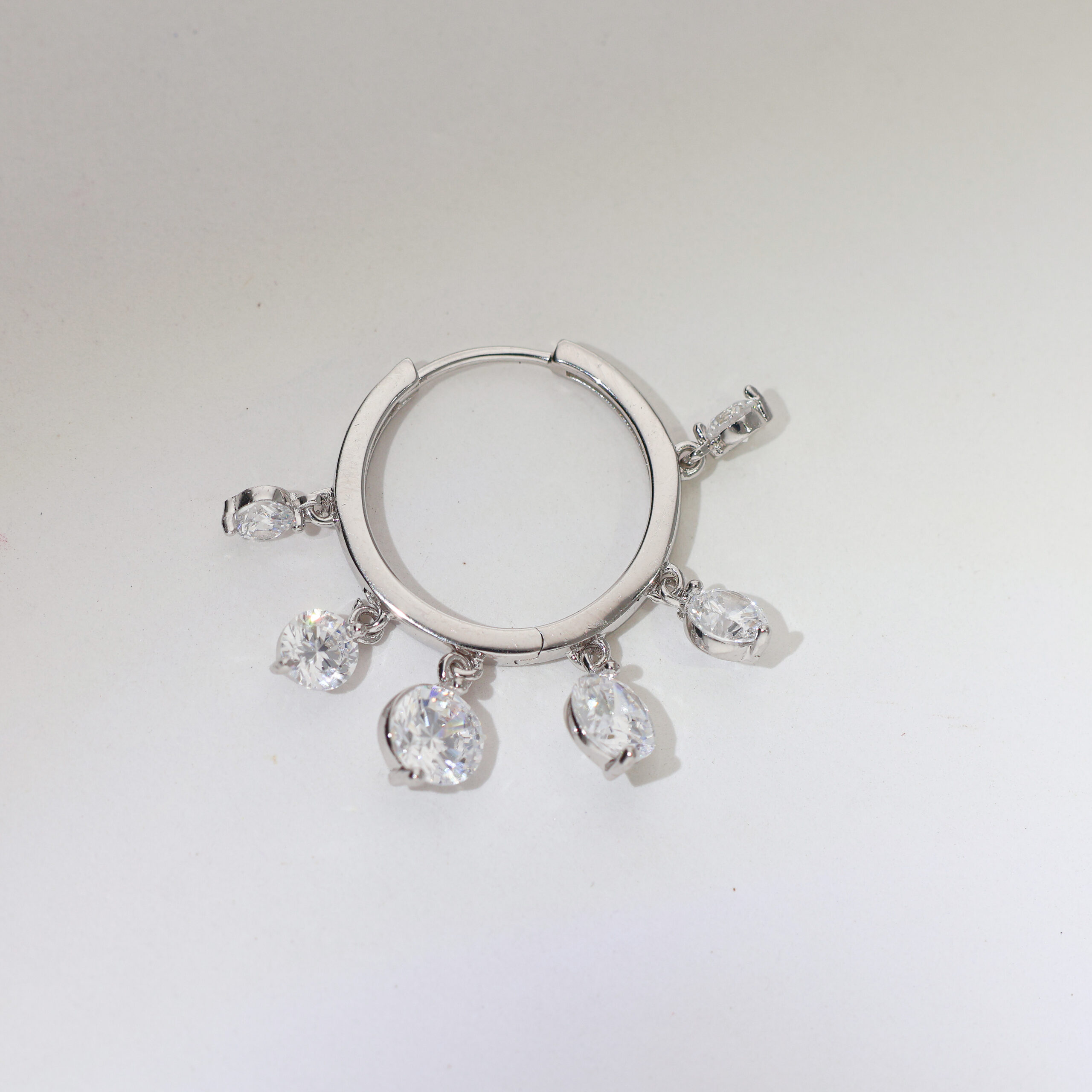 Crystal Swing Hoop Ladies Earring - Image 3