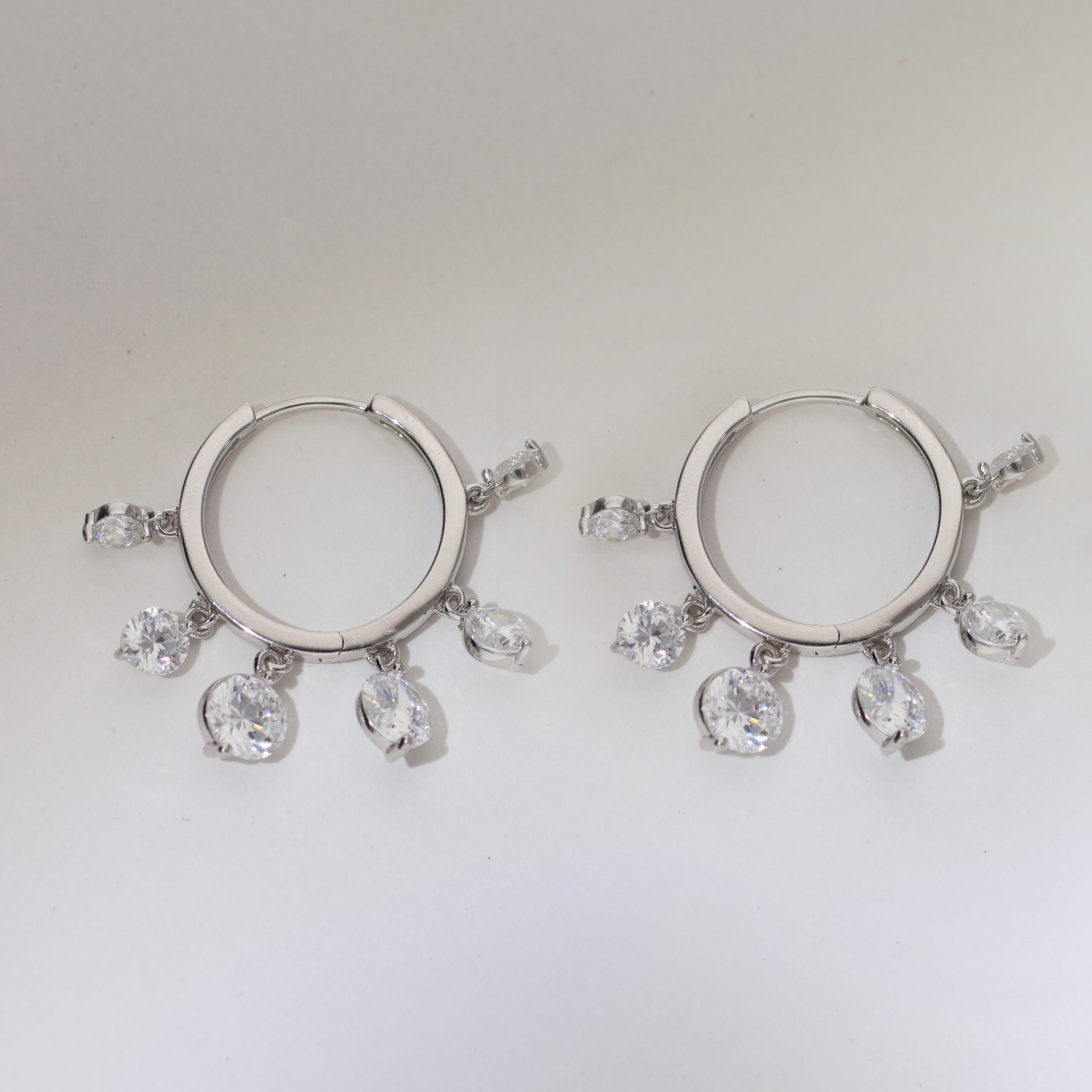 Crystal Swing Hoop Ladies Earring - Image 2