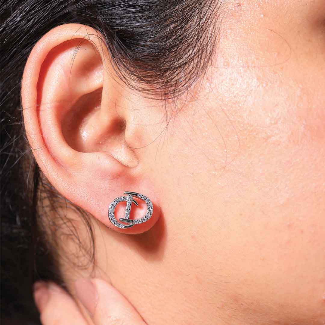 Interlock Halo Earrings - Image 5