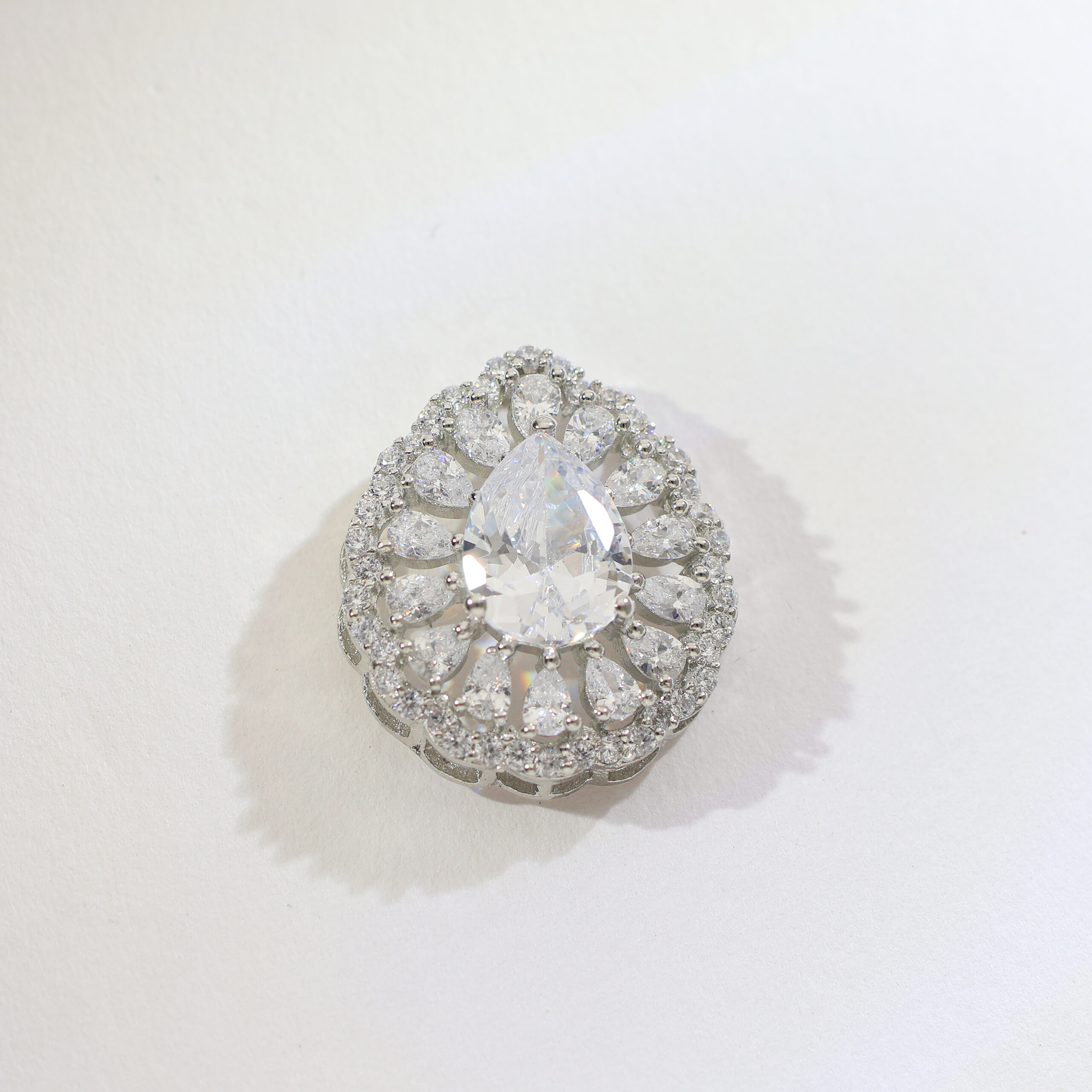 Royal Tear Halo Ladies Earring - Image 3