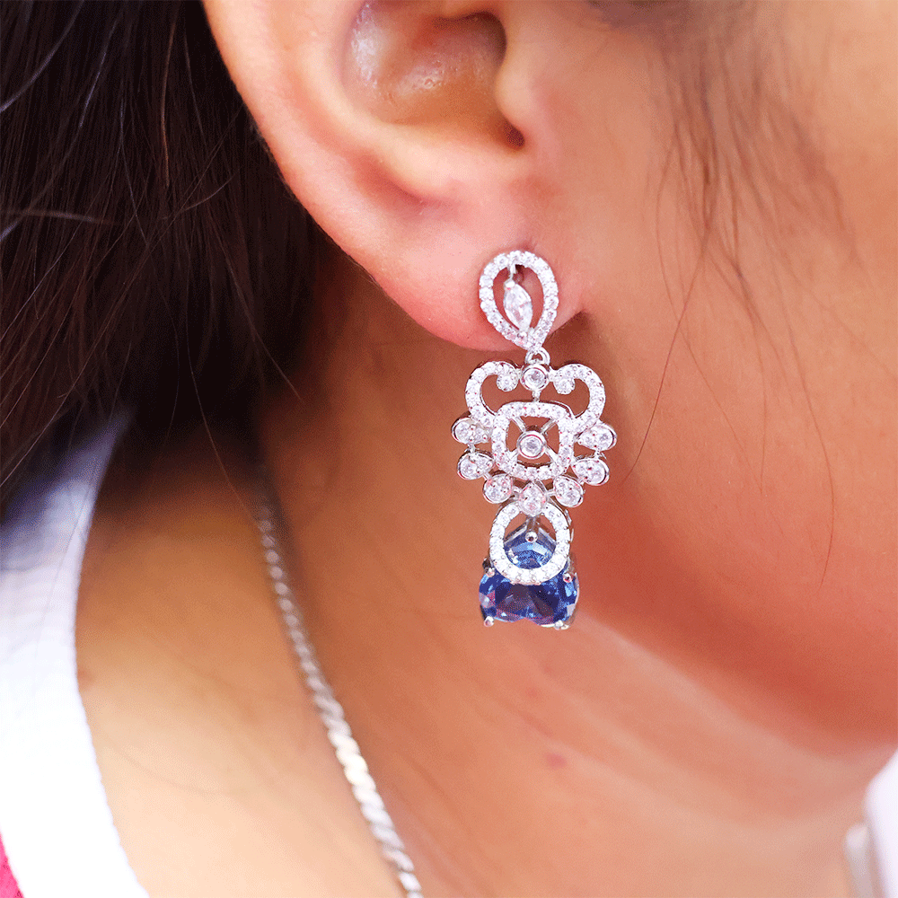 Blue Royale Drop Ladies Earring