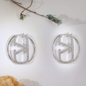 Spark Letter Hoop Earrings