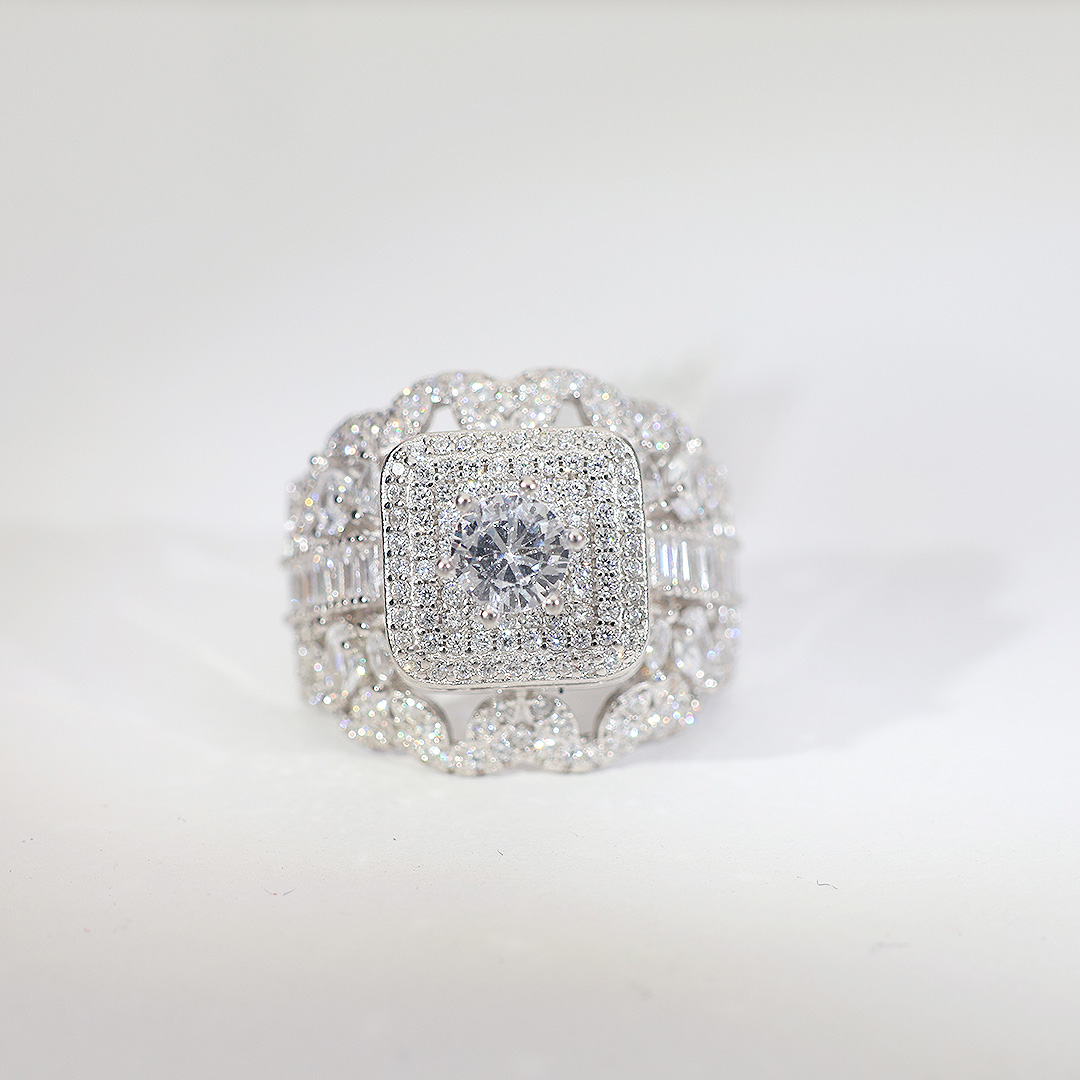 Glitter Quilt Halo ladies ring - Image 2