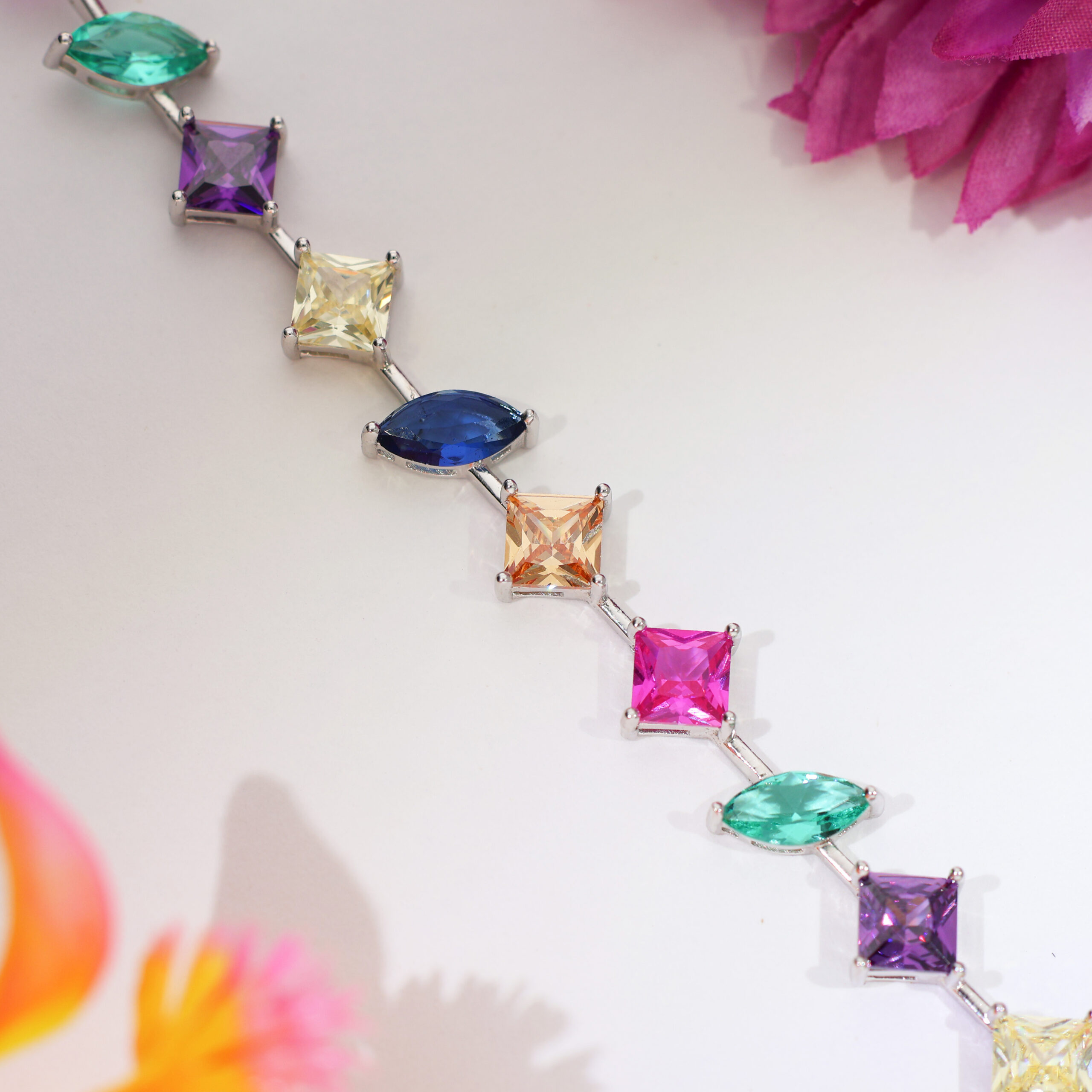 Rainbow Prism Line Girlish Bracelet - Image 4