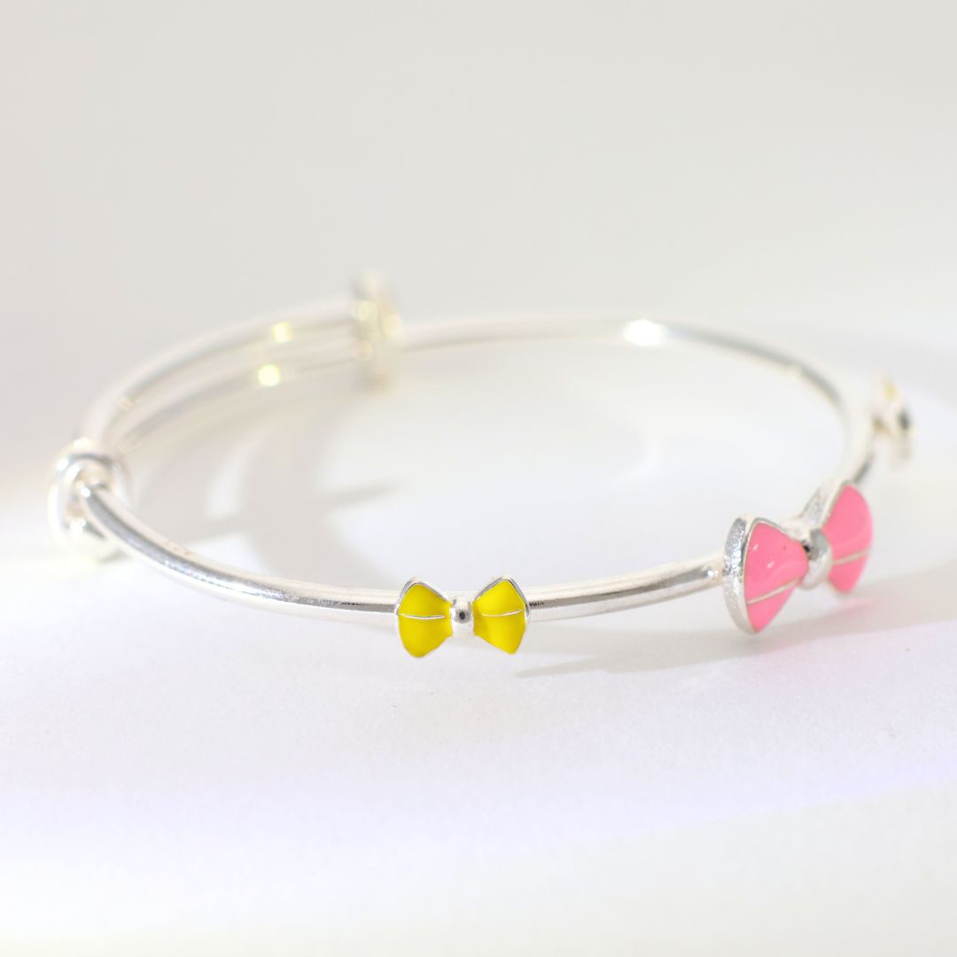 Pink Bow Bloom baby kangan - Image 3