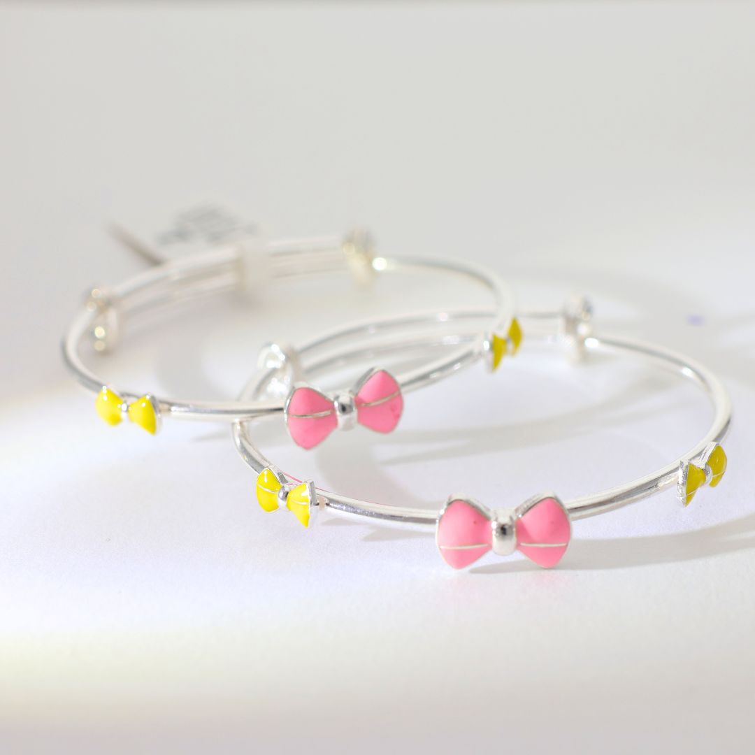 Pink Bow Bloom baby kangan