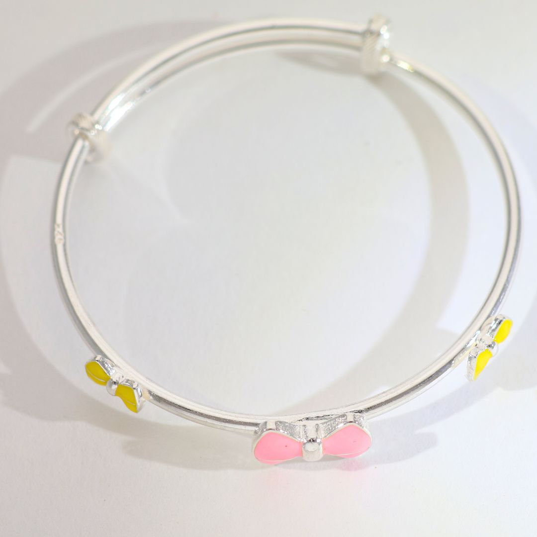 Pink Bow Bloom baby kangan - Image 6