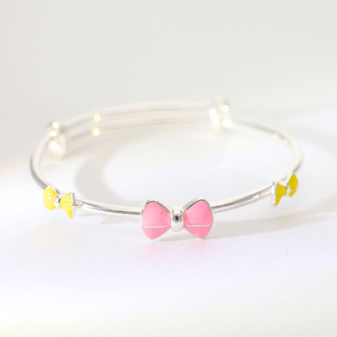 Pink Bow Bloom baby kangan - Image 2