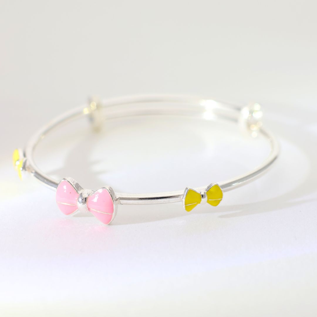 Pink Bow Bloom baby kangan - Image 5