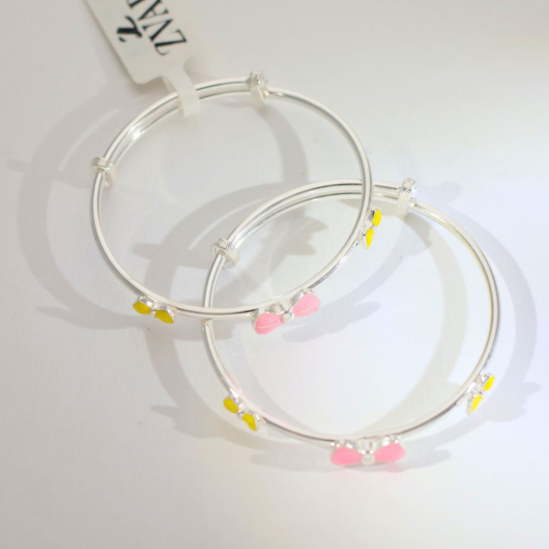 Pink Bow Bloom baby kangan - Image 7