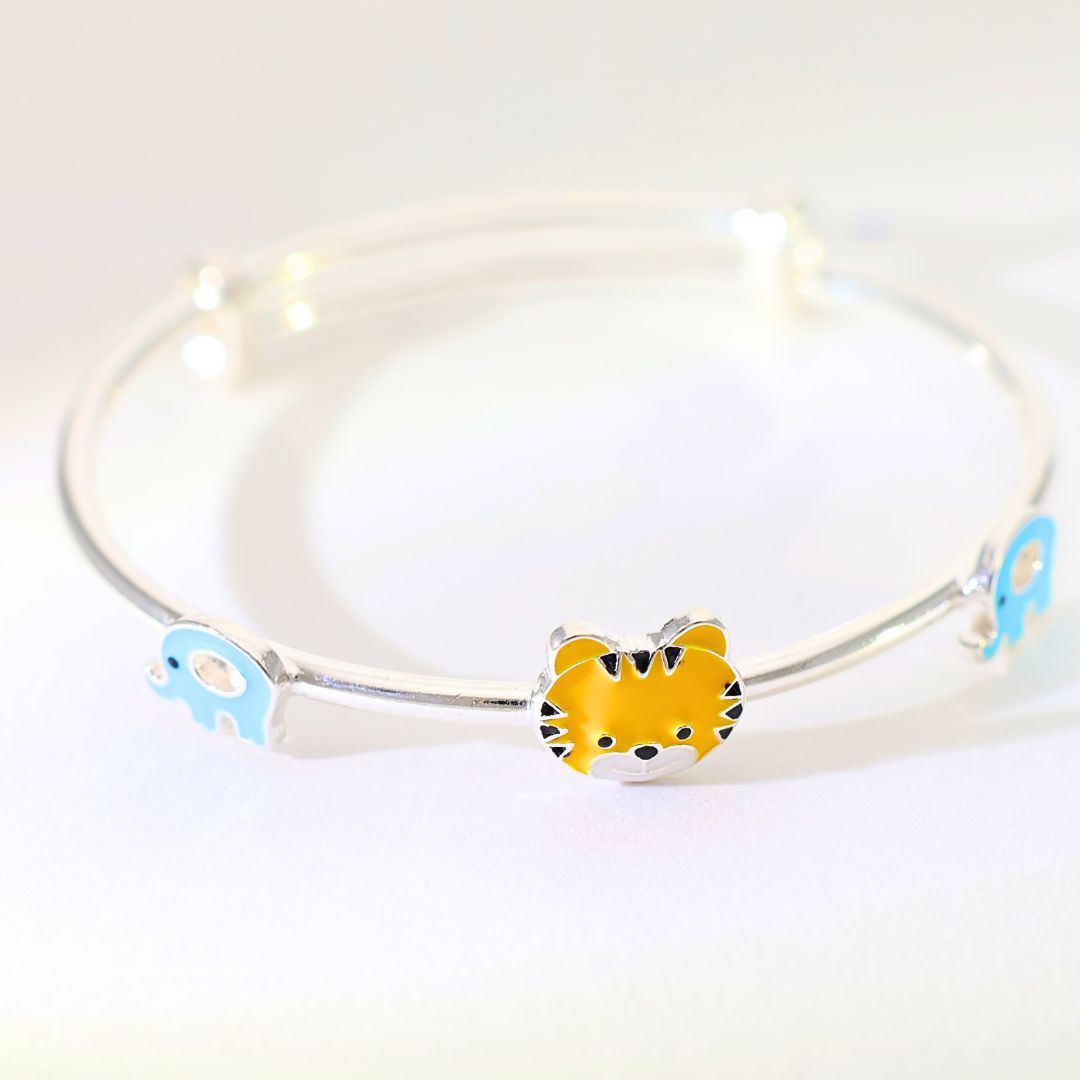 Tiny Tiger & Blue Elephant baby kangan - Image 3