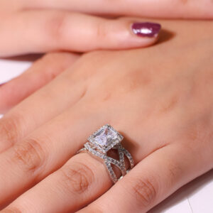 Radiant X-Halo Ladies Ring