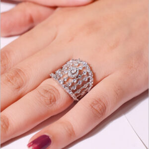 Lattice Glow Ladies Ring