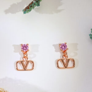 Violet Spark Stud Rosegold Earrings