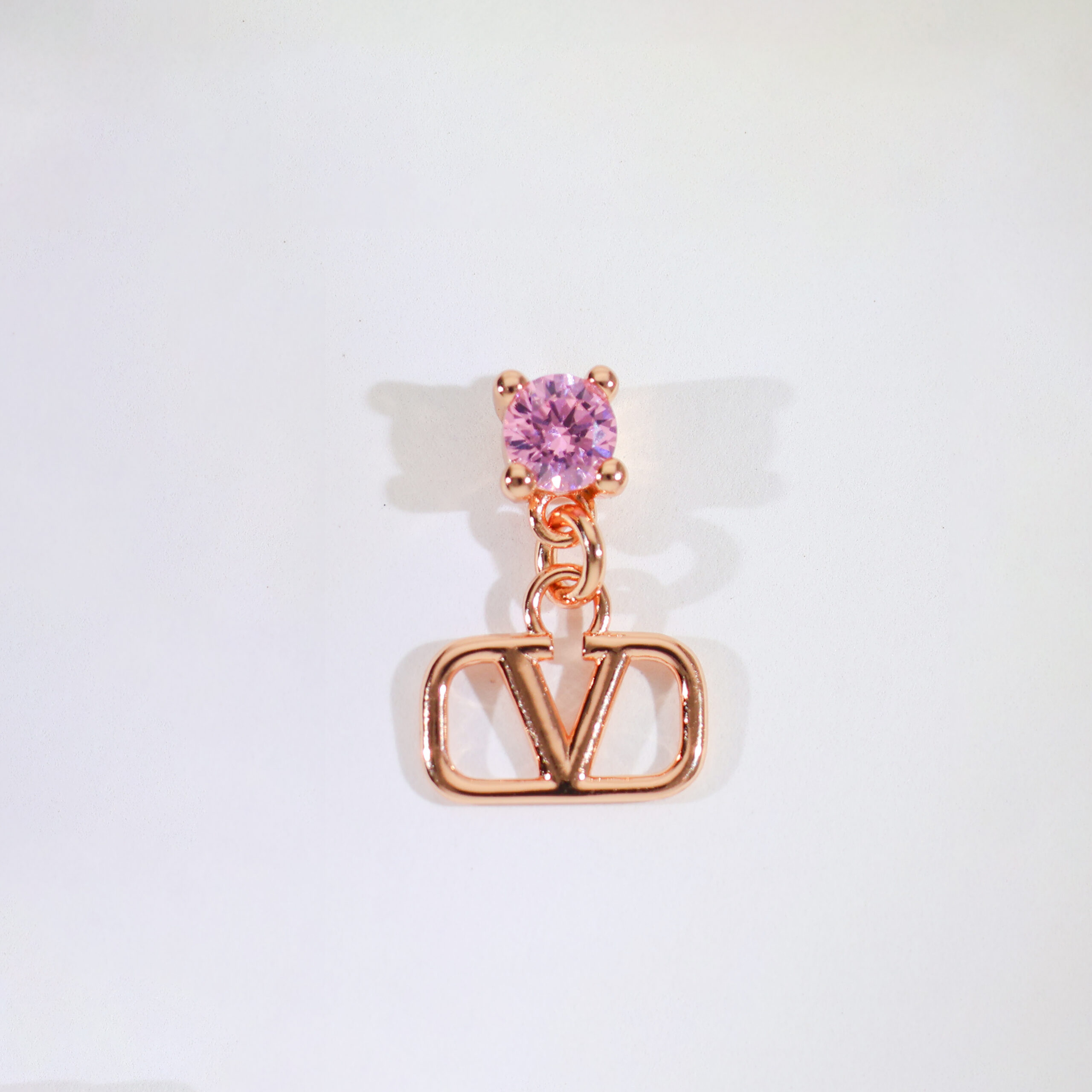 Violet Spark Stud Rosegold Earrings - Image 3