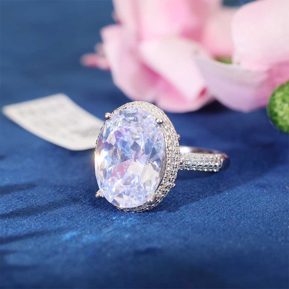 Grand Oval Spark Ladies Ring - Image 5