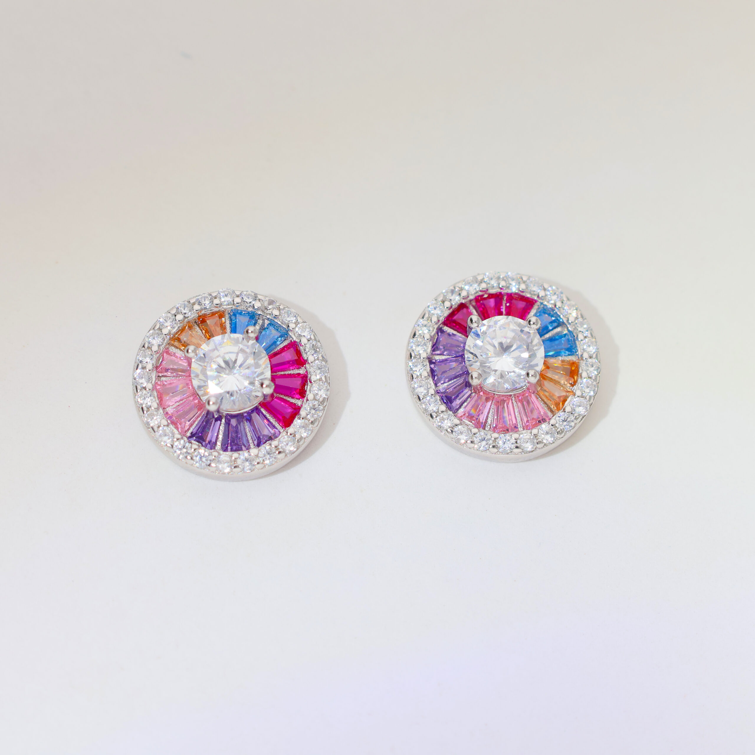 Rainbow Halo Sparkle Earring - Image 2