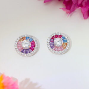 Rainbow Halo Sparkle Earring