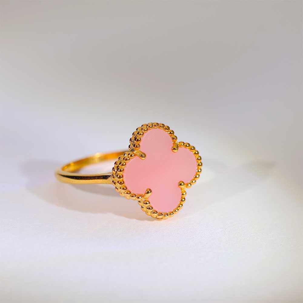 Pink Clover Glow ladies ring - Image 3