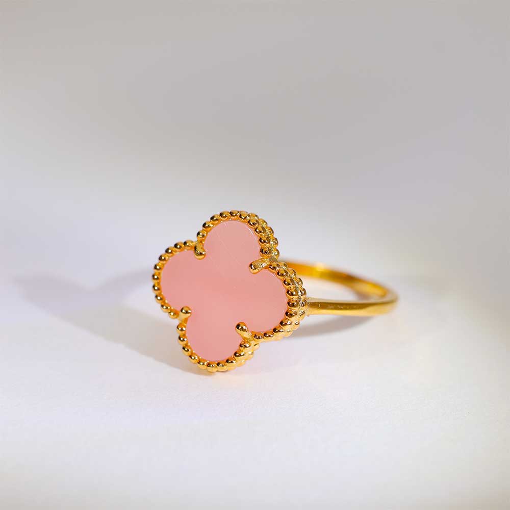 Pink Clover Glow ladies ring - Image 4