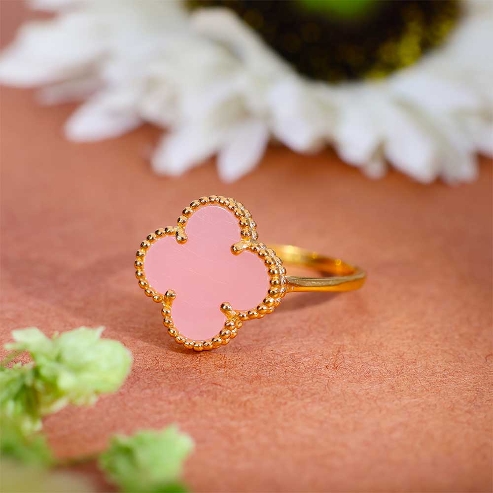 Pink Clover Glow ladies ring - Image 6