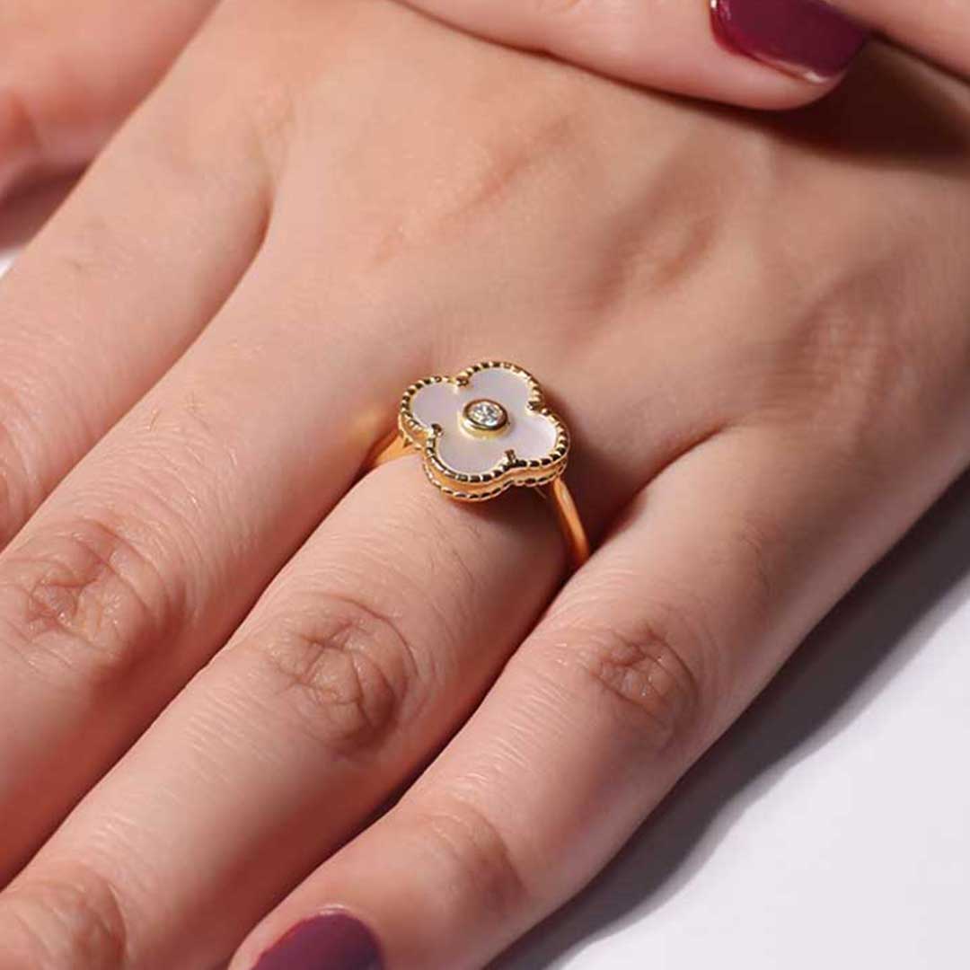 Moon Petal ladies ring