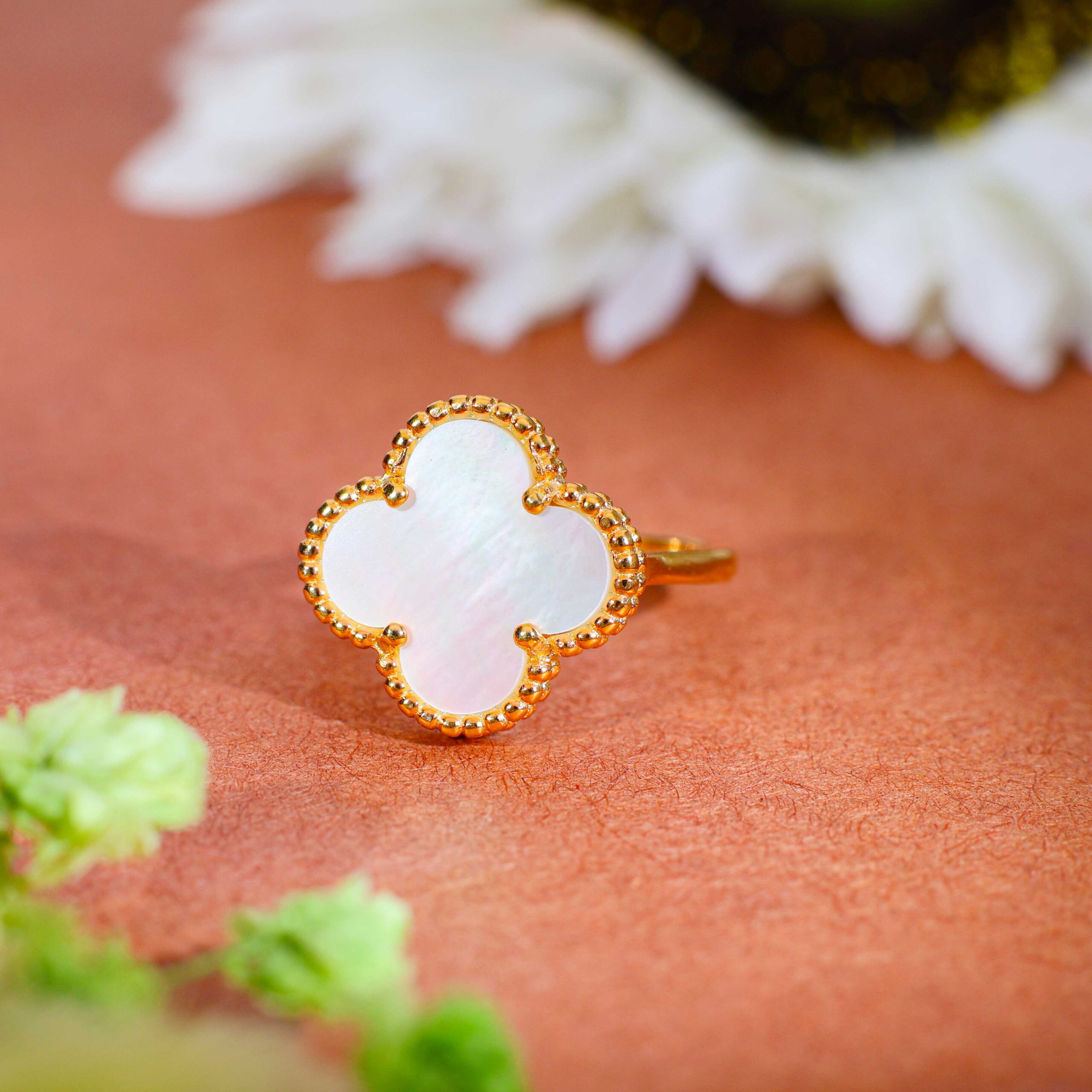 Moon Clover Beaded ladies ring - Image 5