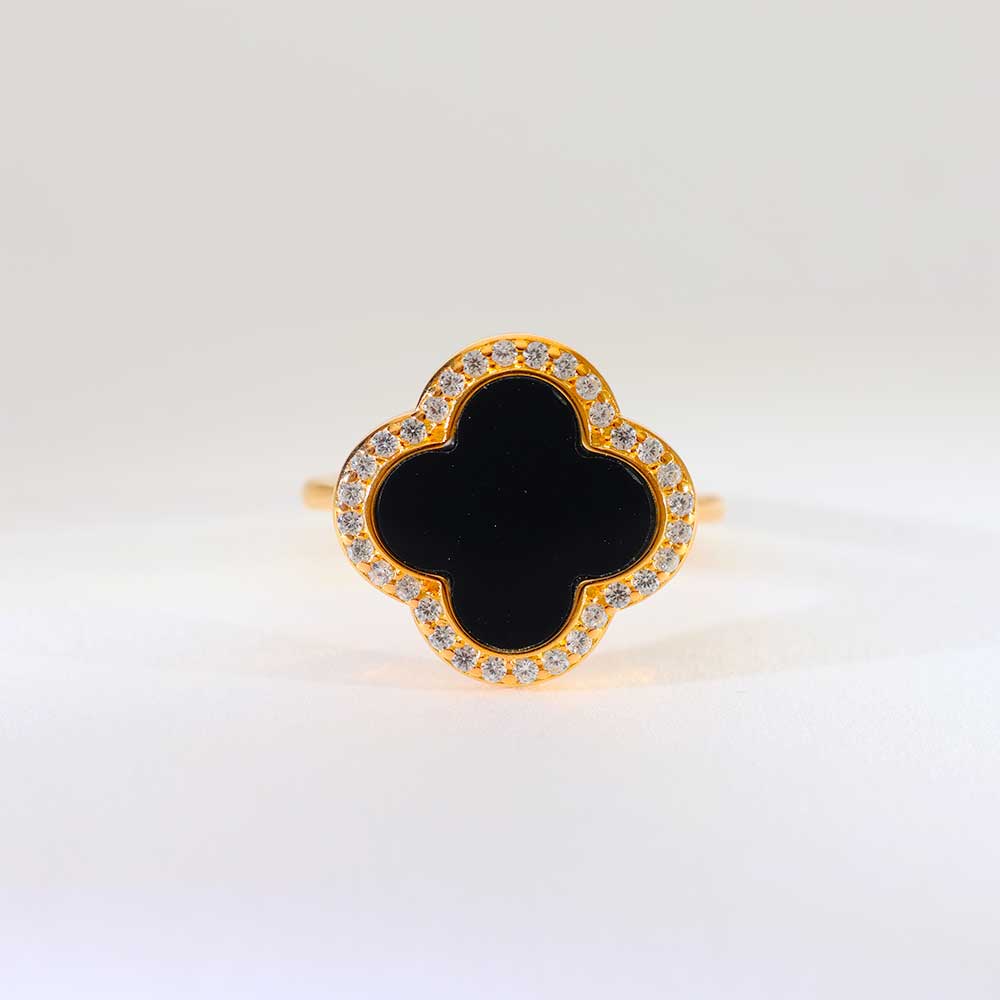 Eternal Noir Clover ladies ring - Image 2