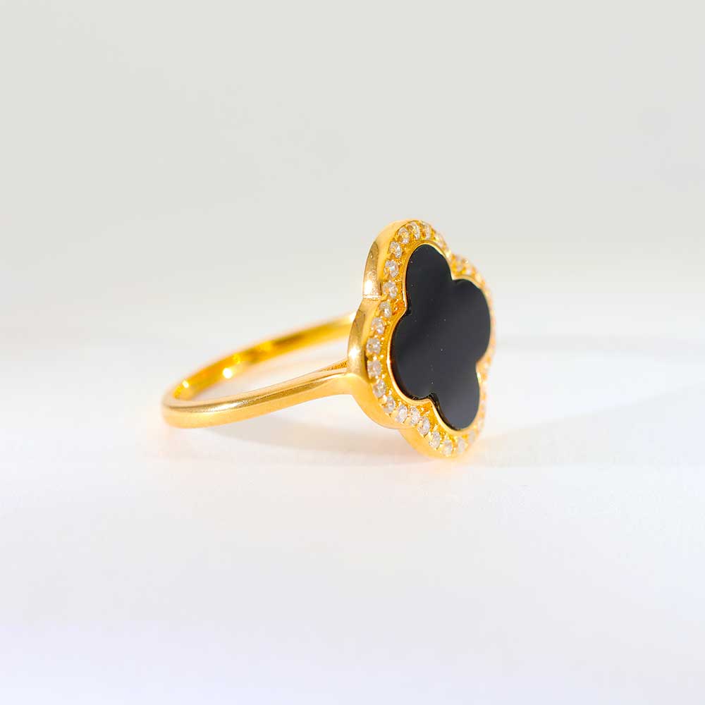 Eternal Noir Clover ladies ring - Image 3