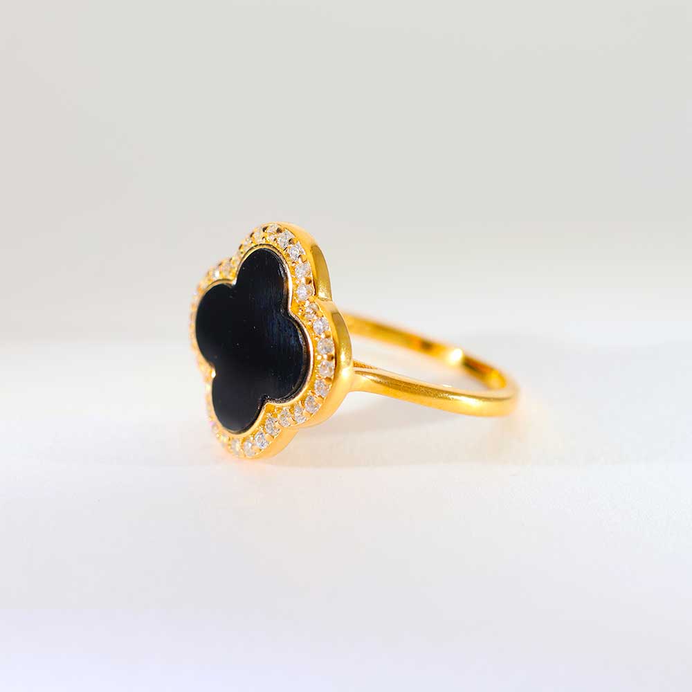 Eternal Noir Clover ladies ring - Image 4